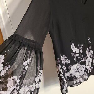 WHBM Long Bell Sleeve Romantic Blouse